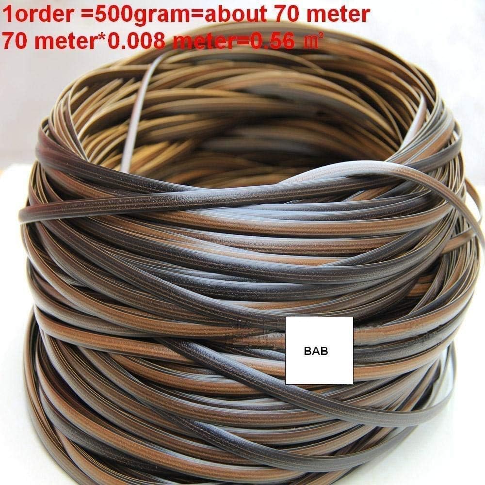 CoolsomeJies Coffee gradient flat synthetic rattan repair material plastic rattan plastic rattan furniture repair for knit and repair chair table,storage baske: Home Improvement