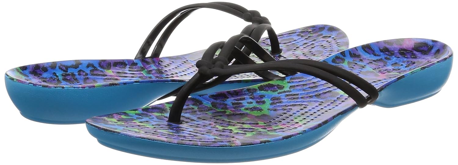 crocs isabella graphic women flip in multi