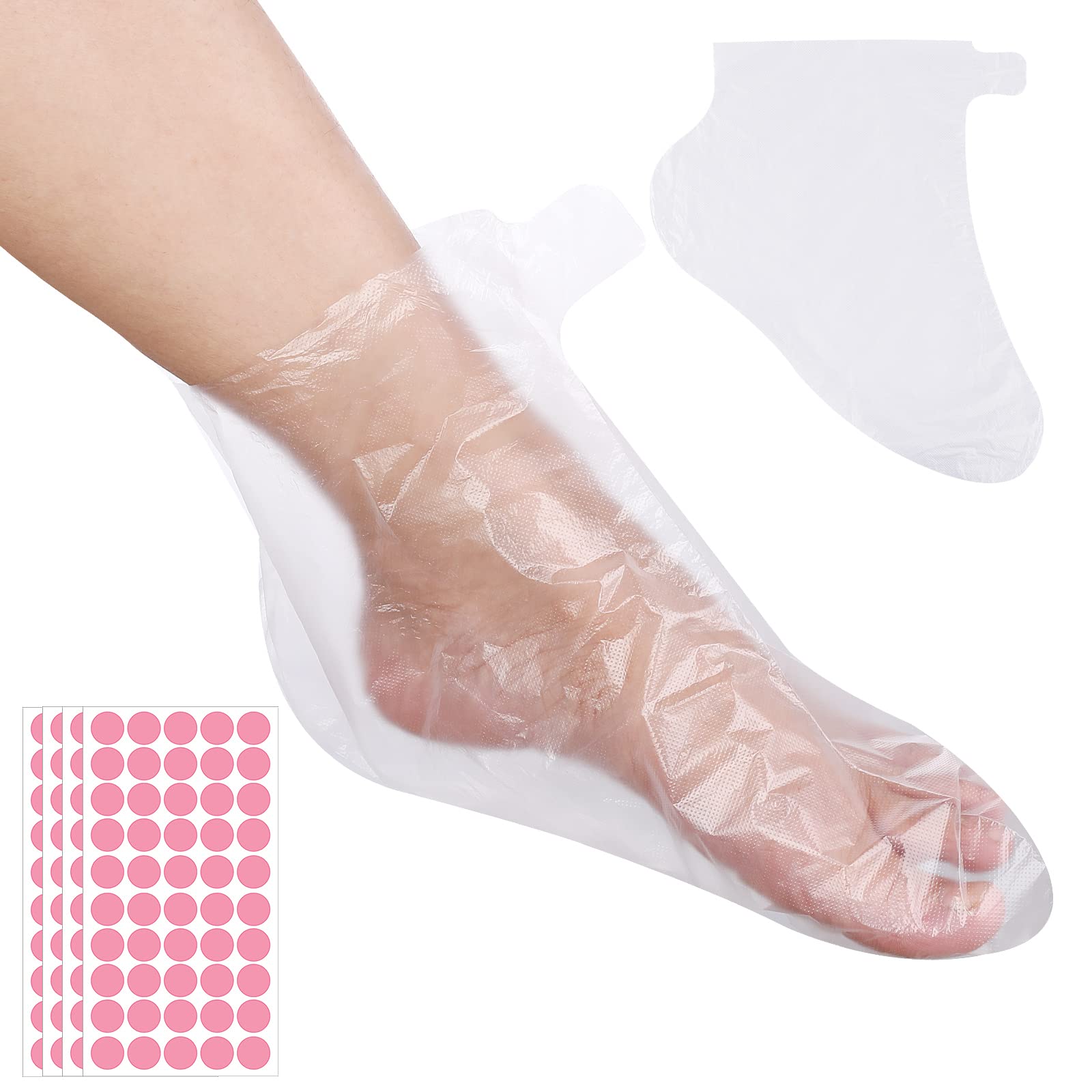 Abeillo 200pcs Paraffin Wax Bath Liners for Feet, Paraffin Baths Socks Thermal Therabath Foot Cover Plastic Pedicure Bags Hot Wax Mitten Bags for Paraffin Wax Machine Wax Treatment