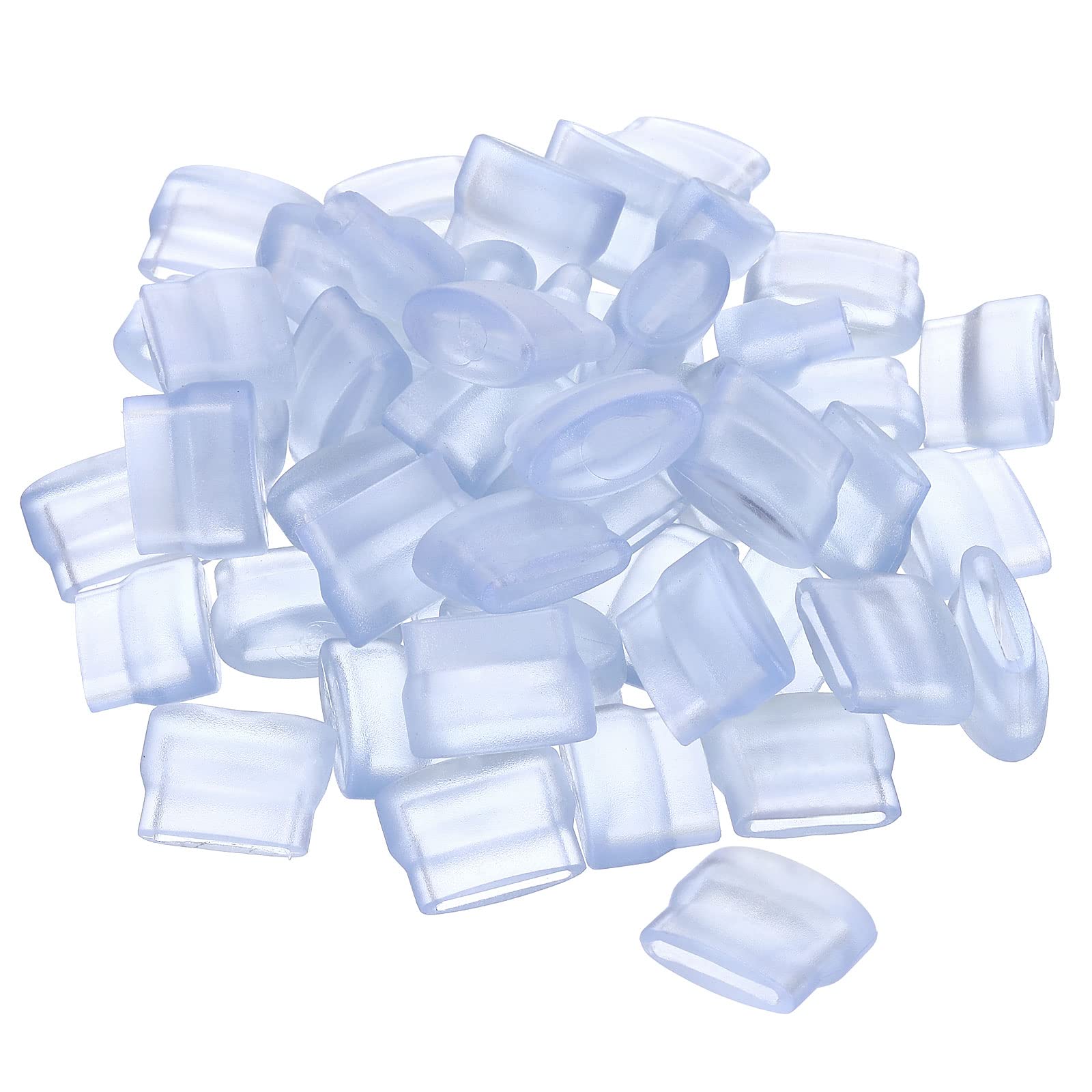 PATIKIL Kitchen Sink Rack Feet, 50 Pack 21x15x11mm Plastic Sink Protective Replacement Feet Wire Bumpers Protector for Kitchen Sink Grid, Clear