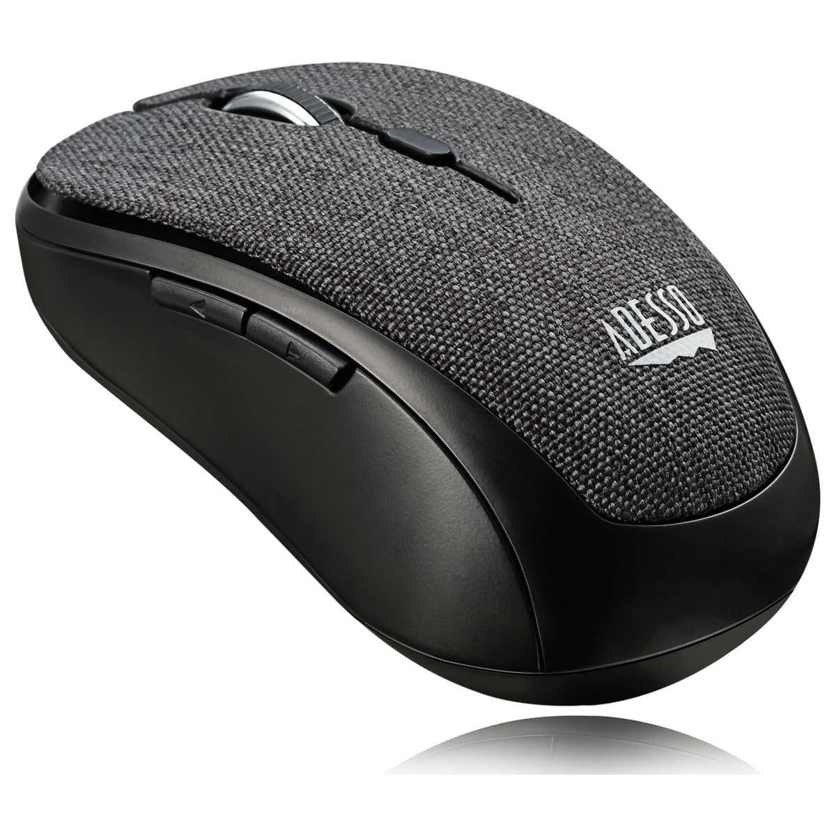 Photo 1 of ADESSO iMouse S80 2.4Ghz Fabric Wireless Red Fabric Mini Optical Mouse, 5-Button (Black)