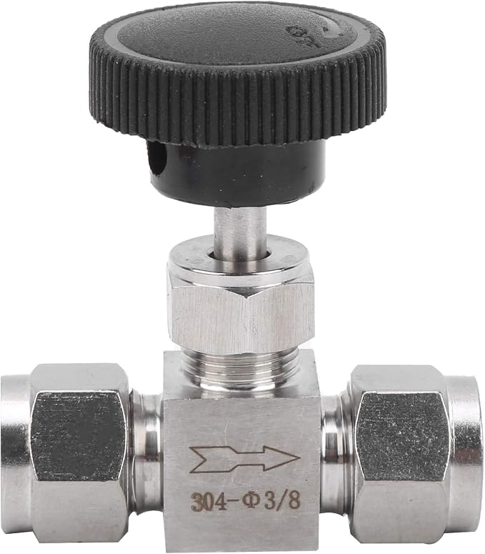Lot De 2 Vannes De Contrôle D'Air Acier Inox 304 - Réglage Débit Pneumatique 4mm M5 1/8 1/4