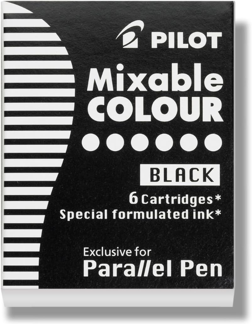 PILOT Parallel Pen Refill Cartridge 6pk Black Ink Calligraphy Pen