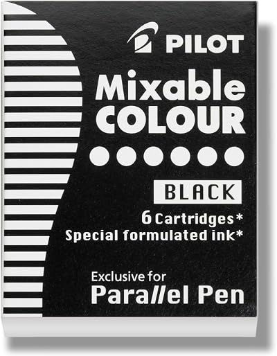 PILOT Parallel Pen Refill Cartridge 6pk Black Ink Calligraphy Pen
