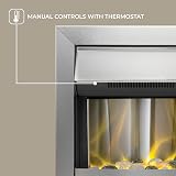 Adam Helios Brushed Steel Electric Fire with Pebble Bed Glow Effect view 5