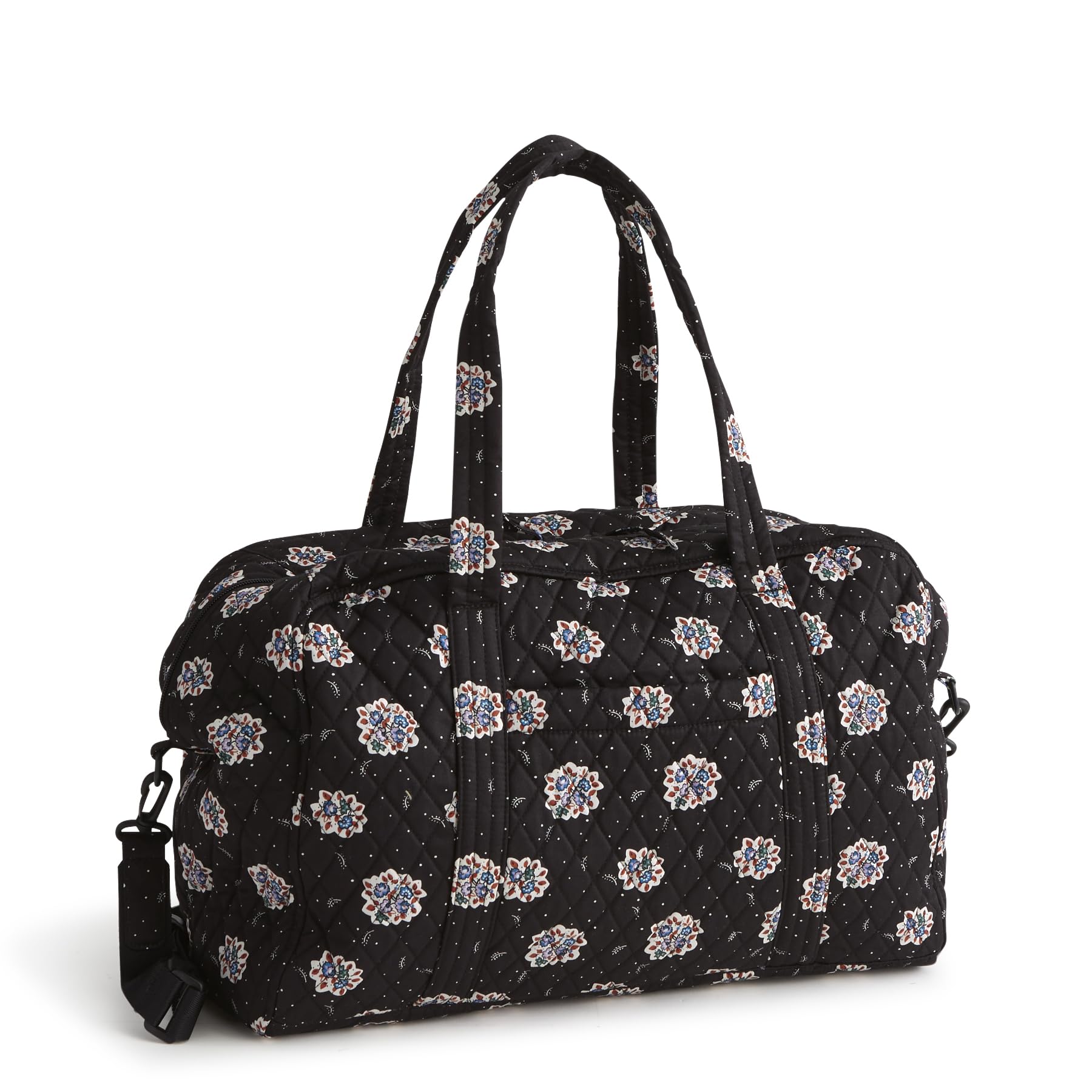 Vera Bradley Women’s Premium Cotton Miramar Weekender Travel Bag, Feathery Bouquets, One Size