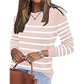 Ivicoer Womens Sweaters 2026 Trendy Long Sleeve Knit Pullover Light-Weight Crewneck Sweater Top S-XXL