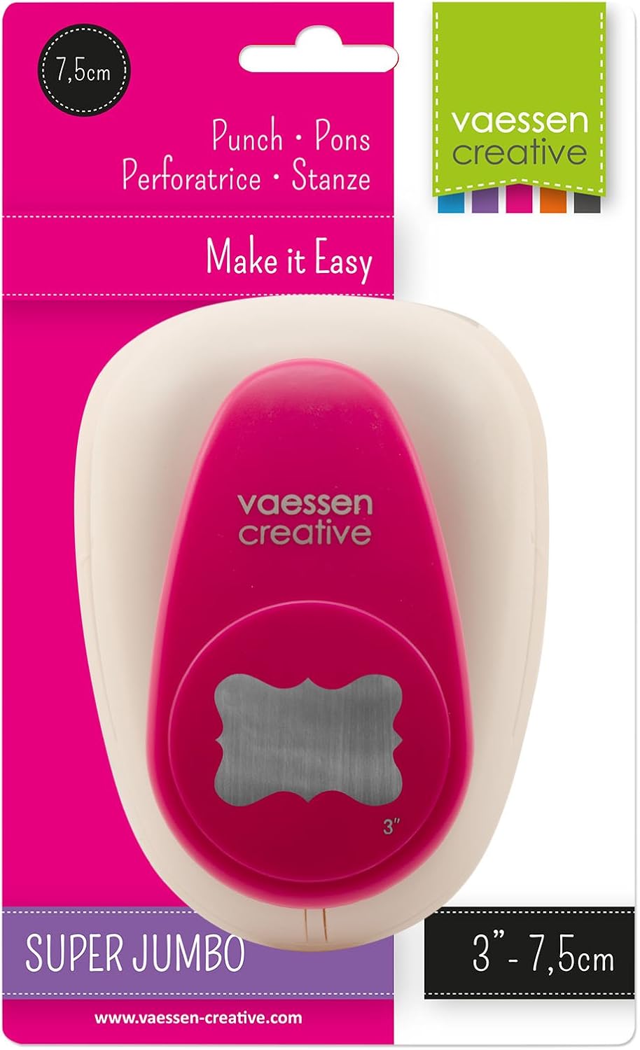 Vaessen Creative Craft Paper Punch - Decorative Label - 4,8 x 6,6 cm - Circle Cutter for Crafting and Card Making - Image 5