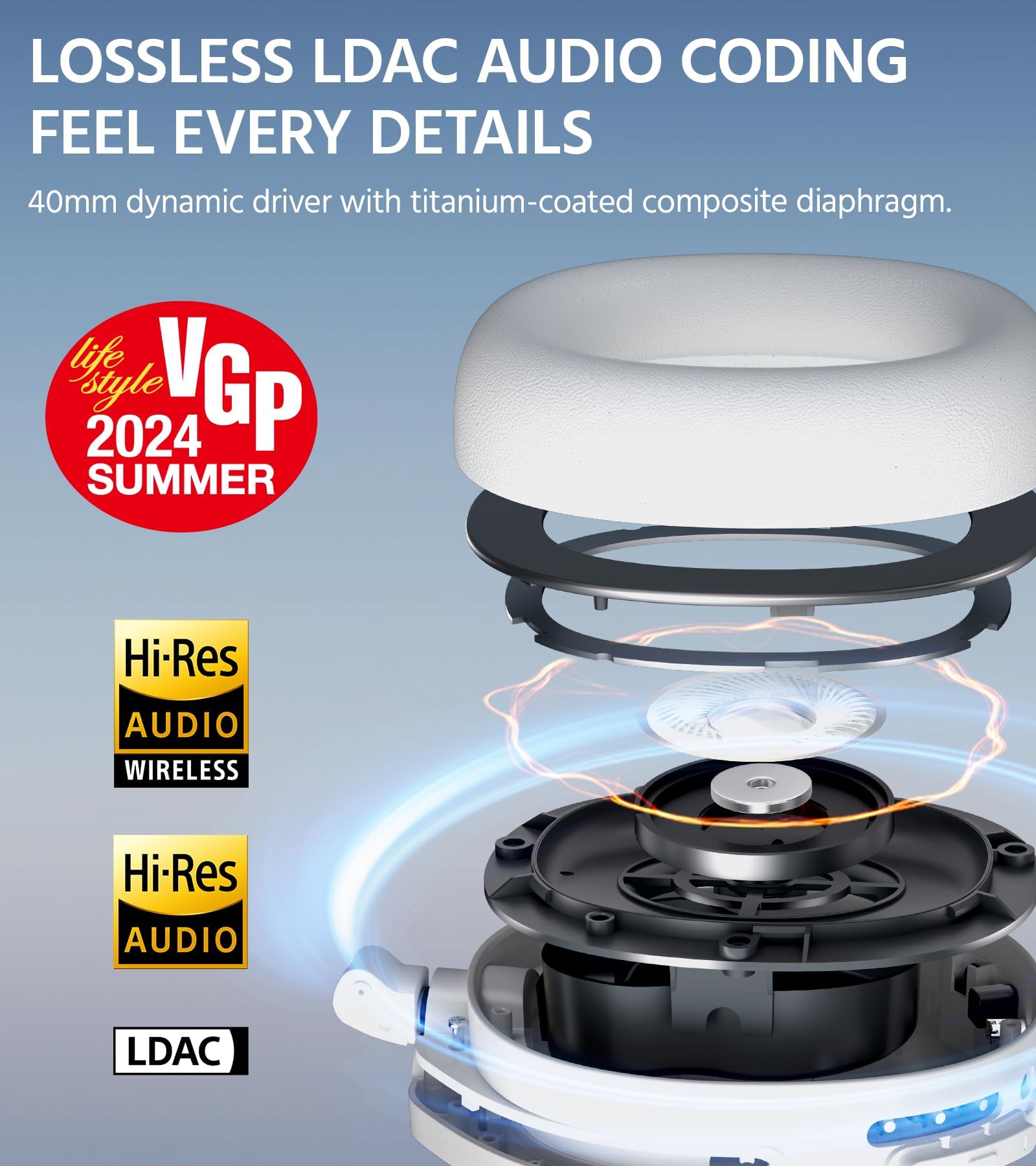 Edifier W830NB Wireless Over Ear Kopfhörer mit -45dB ANC, 94Std. AKKU, LDAC Hi-Res Sound, Spatial Audio, Schnellladung, Bluetooth V5.4 - Schwarz 2