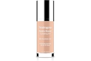 Neutrogena Hydro Boost Hydrating Tint with Hyaluronic Acid, Lightweight Water Gel Formula, Moisturizing, Oil-Free & Non-Comedogenic Liquid Foundation Makeup, 20 Natural Ivory, 1.0 fl. oz