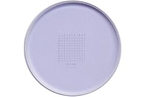 MUHWA Net Shaped Micrometer Measuring Ruler Slides for 19mm Microscope Lens