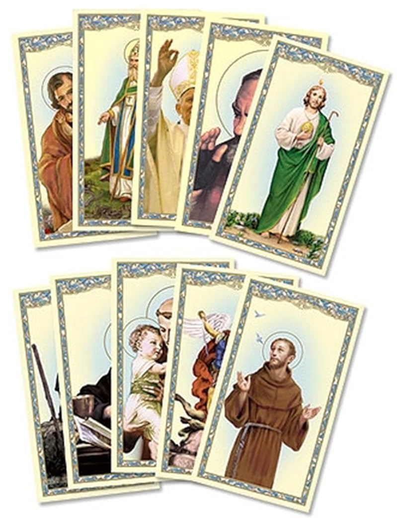 Amazon.com: Assorted Catholic Male Patron Saint Holy Prayer Cards, 4 1/