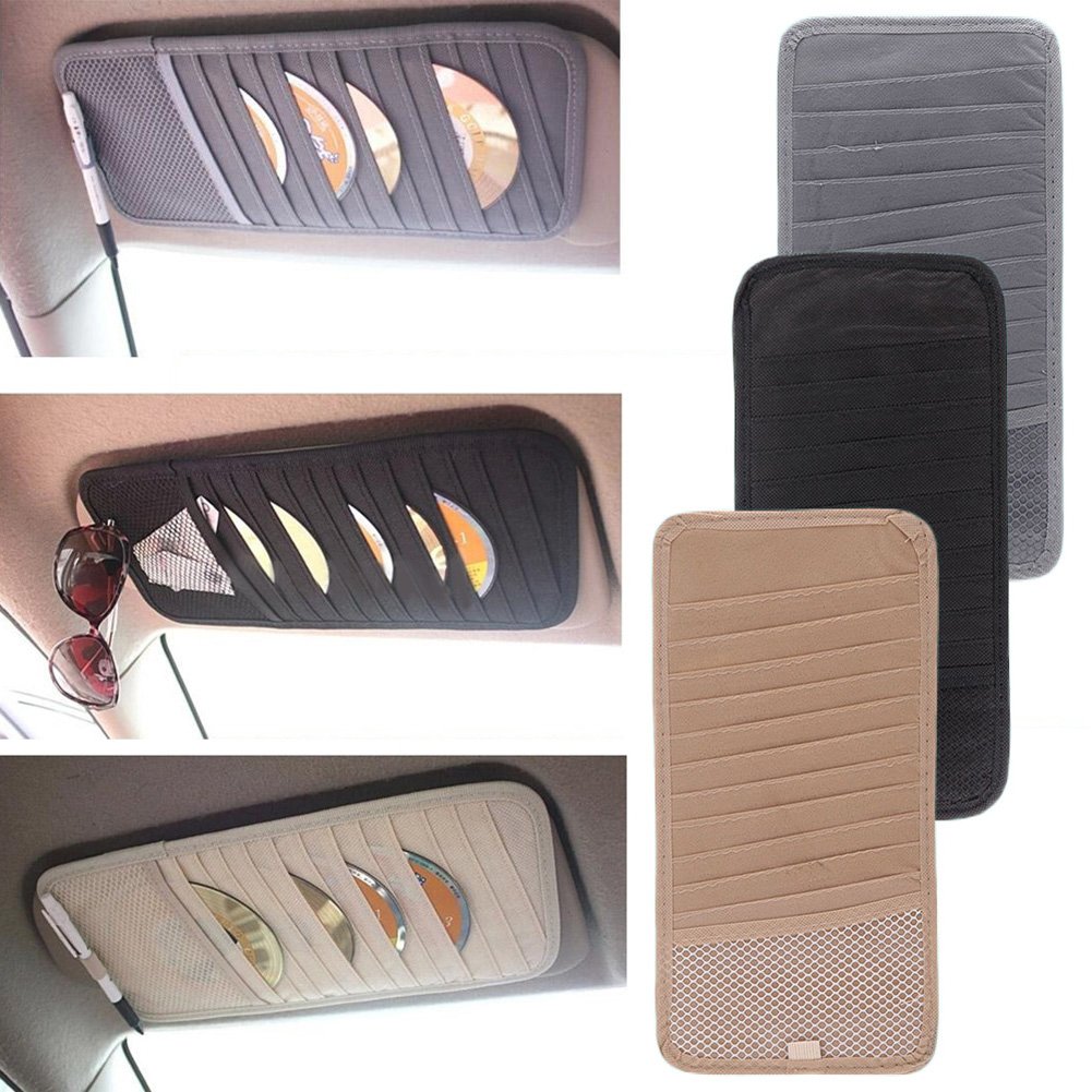 Calistouk Sonnenblende CD Mappe CD Organizer Auto Sonnenblende Tasche