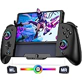 Switch Controllers for Nintendo Switch/OLED Controller, Switch Wireless Pro Controller One-Piece Joypad, Full-Size Ergonomic