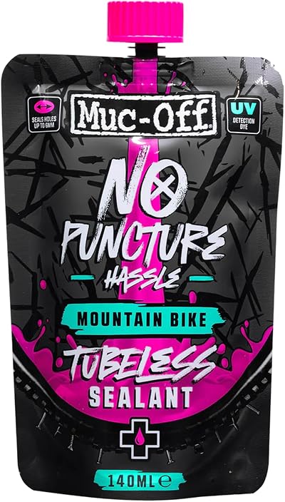 Muc Off MTB Tubeless Sealant 140ml Pouch - Seals Up To 6mm