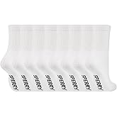 Sperry Men’s Cushioned Mid Crew Socks 8-Pack – Moisture Wicking Half Crew Fit, Reinforced Footbed, All-Day Comfort