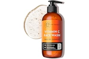 EVE HANSEN Vitamin C Cleanser Face Wash - HUGE 8 oz Gentle Facial Cleansing Gel for Uneven Skin Tone, Age Spots and Fine Lines - Natural Face Soap with Aloe Vera, Green Tea, Ginseng