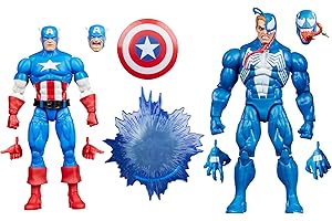 Marvel Legends Series Gamerverse Captain America vs Venom, figurines de collection inspirées du jeu vidéo rétro de 15,2 cm