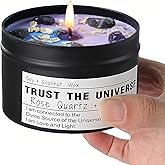 Healing Candles, Manifestation Magical Candles, Energy, Chakras, Law of Attraction, Gifts to Empower Women, Birthday Graduation Gifts, Emotional Support. (Trust The Universe)