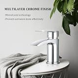 Funime Basin Taps Mixer Waterfall Mono Chrome with Pop Up Waste G1/2'' view 4