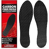 LARXREHY Carbon Fiber Insole for Men & Women 1 Pair: 1.5mm Thick Rigid Shoe Insert for Morton's Toe, Turf Toe, Hallux Rigidus & Arthritis - Alternative to Post Op Shoe(255mm)