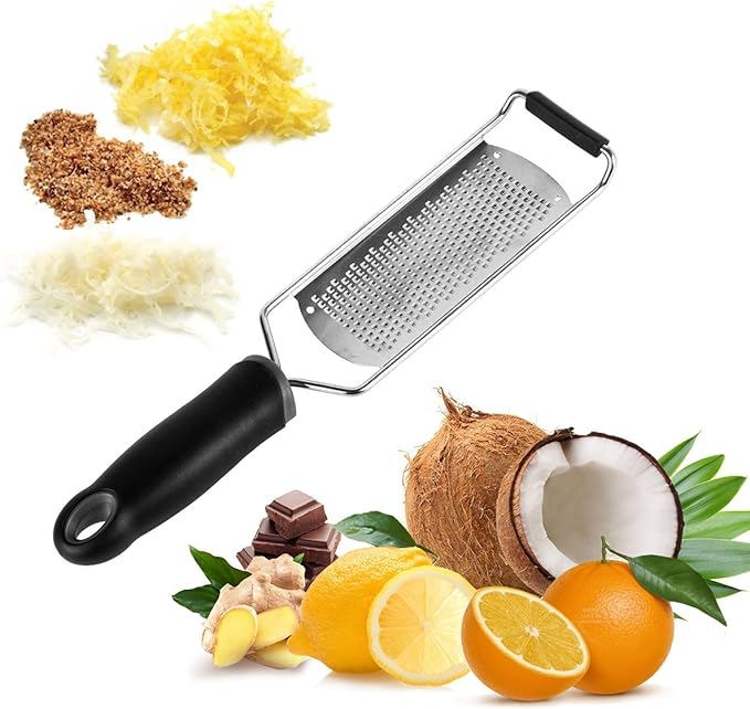 Grattugia Manuale In Acciaio Inox Per Formaggio, Limone E Zenzero - Con Copertura Protettiva E Lavabile - Foto 11