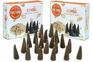 TRUMIRI Copal Incense Cones - Total 20 Cone Incense - Dual Pack of 10 Insence Cones - Incense Cones Scented - Cone Incense Scents - Insense Cones - Incent Cone