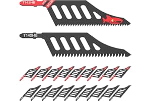 20Pcs Jigsaw Blade Cutting Tool, High Carbon Steel 90 Degree Corner Cutting Curved Saw Blades, Professional T Shank Jigsaw Bl
