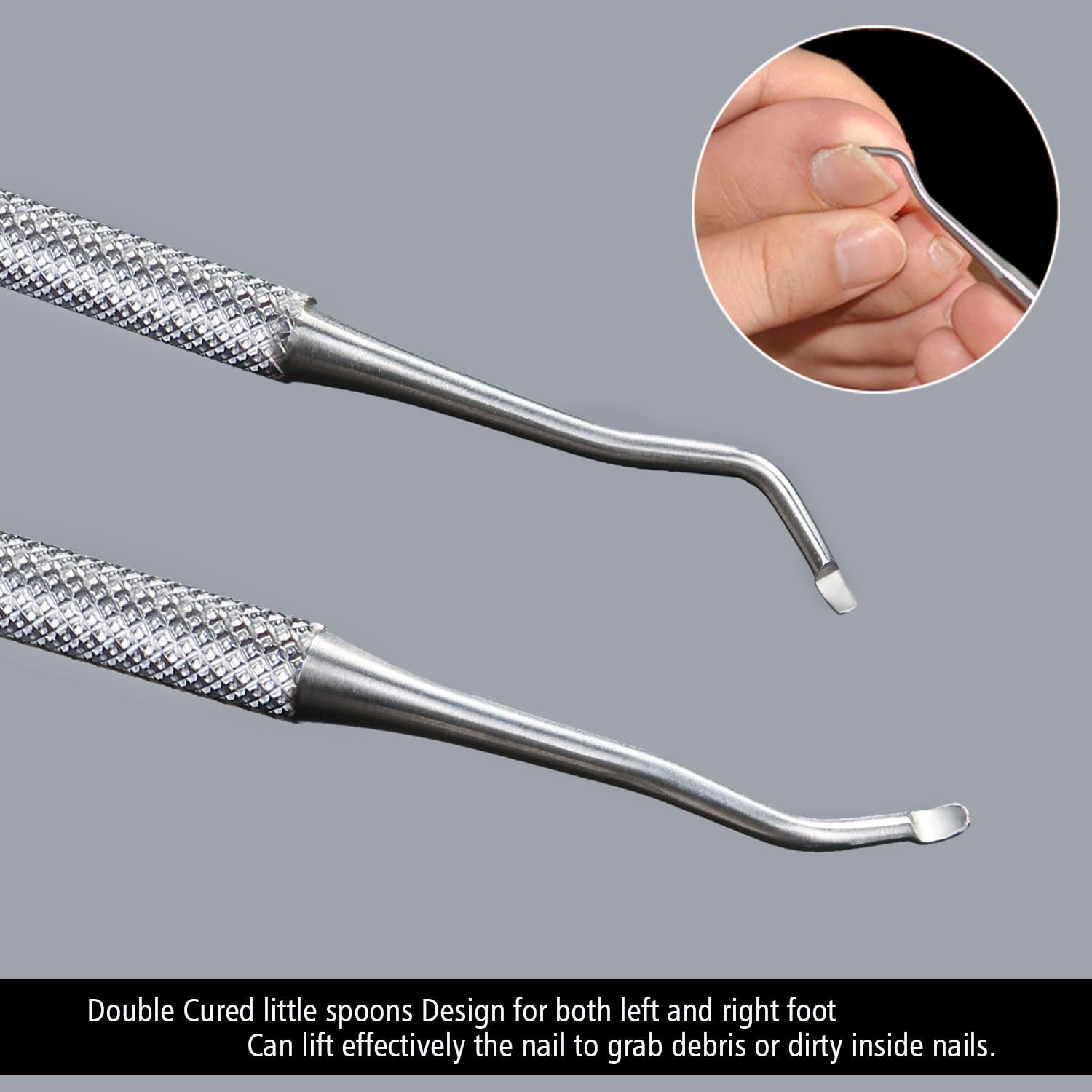 FAMILIFE L07 100% Stainless Steel Ingrown Toenail File and Lifter Double Sided with Storage Case (Ingrown Toenail File): Health & Personal Care
