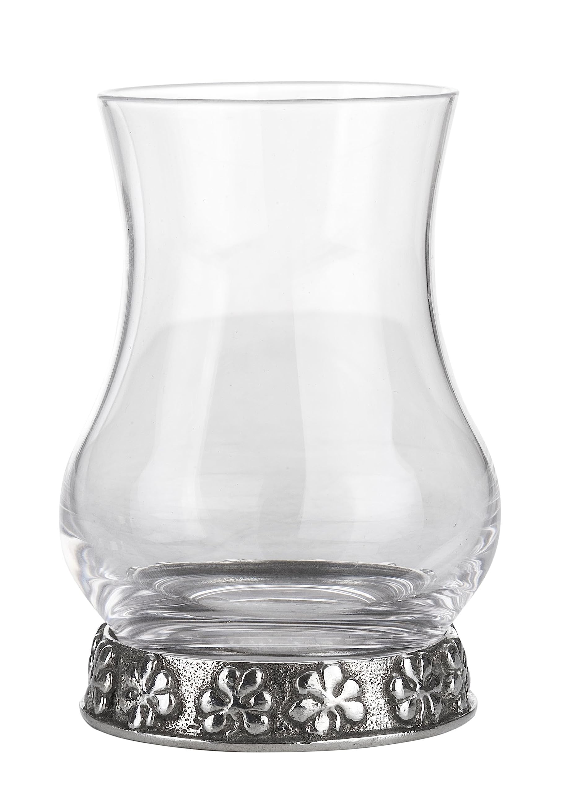 A E Williams Irish Whiskey Tasting Glass with Pewter Base | Large Dram Glasses for Party Gift Set with Heavy Bottom Design