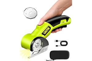 LKCTB Electric Scissors, Cardboard Cutter, With LED Light, High-Efficiency Brushless Motor, 3000mAh Battery, Tungsten Steel Blade, Suitable for Cloth, Cardboard, Leather, Carpet Wire Rope Cutters
