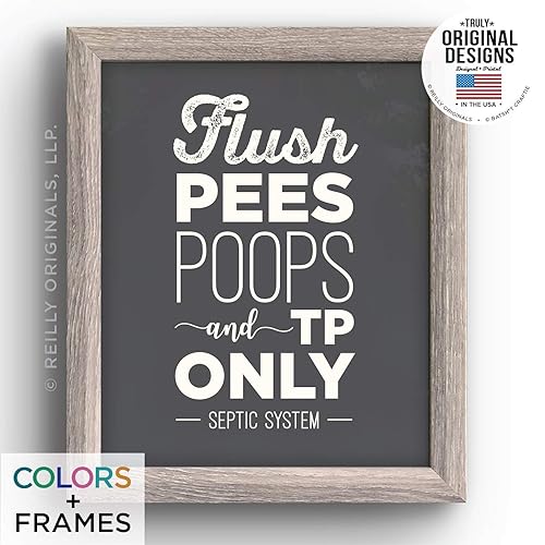 Amazon Com Cute Bathroom Sign Decor Do Not Flush Septic System
