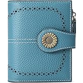 SENDEFN Small Womens Wallet Leather Bifold Card Holder RFID Blocking with Zipper Coin Pocket