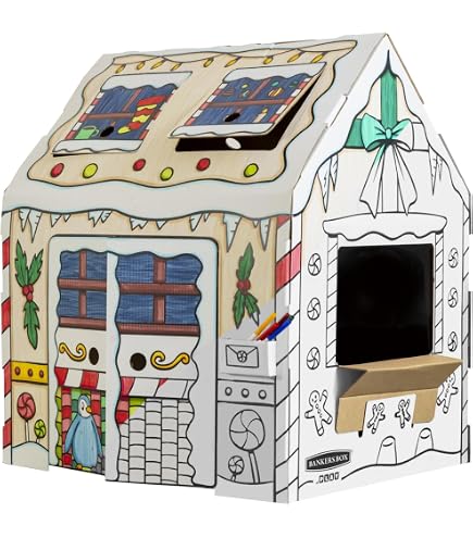 Casa De Juego Cohete Small Foot De Cartón Kraft De 105x105x169 Cm: Personalizable Con Lápices O Rotuladores, Incluye Puerta Y Ventanas, A Partir De 3 Años