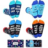 HAPPYPOP Doctors Gifts for Men Women - EMT Gifts Paramedic Gift Doctors Day EMS Week Socks