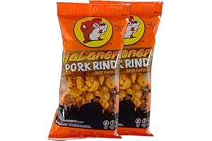 POP SNAX Bucee Pork Rinds, Keto-Friendly, Habanero, Habanero Flavor, 2 Bags (4 oz)