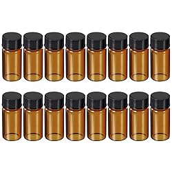 PATIKIL 5mL Glass Vials with Screw Caps, 16Pcs