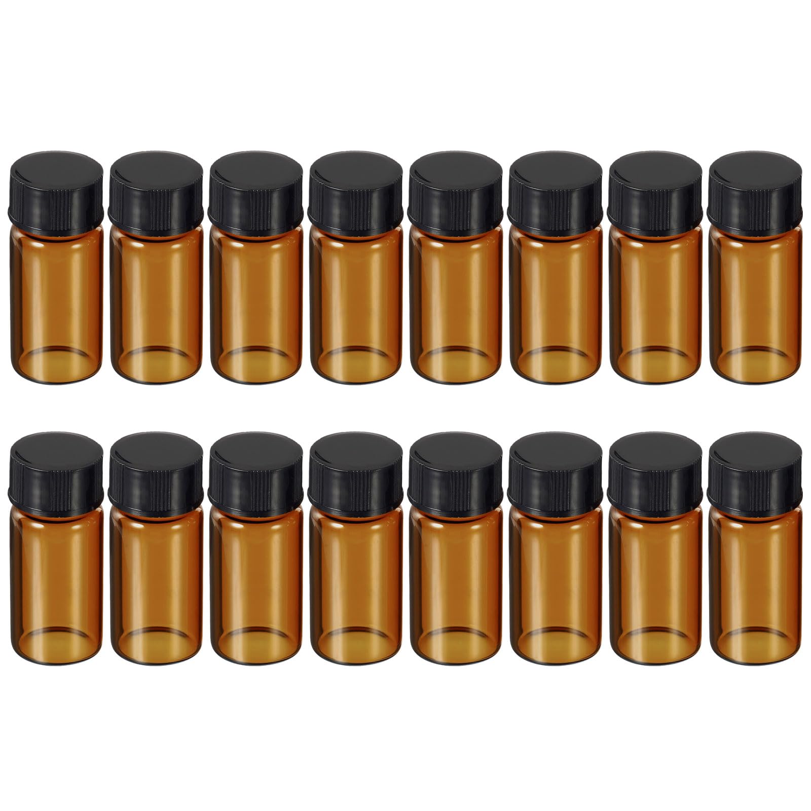 PATIKIL 5mL Glass Vials with Screw Caps, 16Pcs