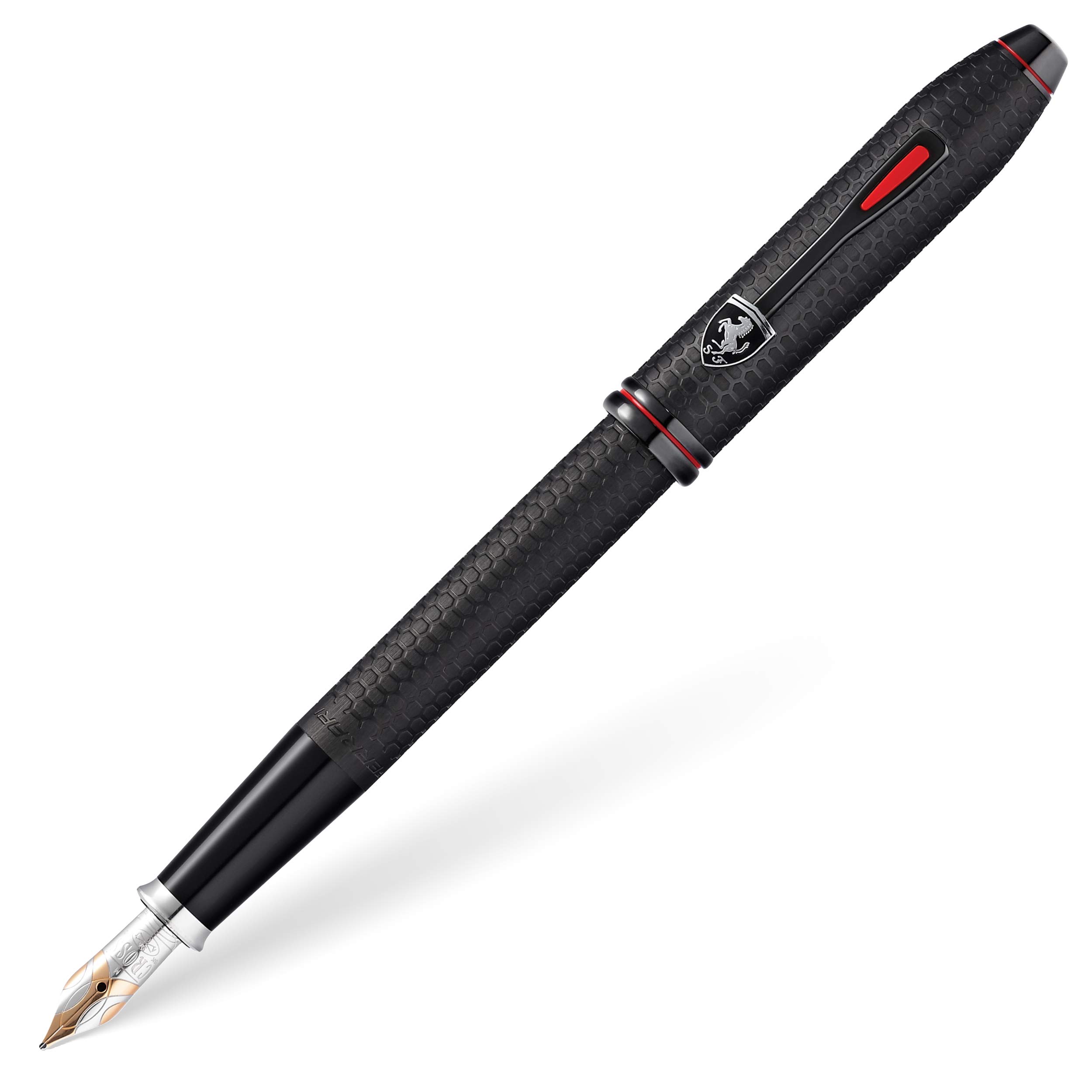 Cross Ferrari Townsend Fountain Pen with Fine Nib - Brushed Black