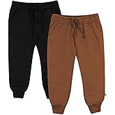 HonestBaby Baby-Boys 2-Pack Sweatpants 100% Organic Cotton for Infant Baby Boys, Girls