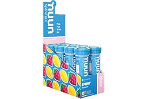 Nuun Sport: Electrolyte Drink Tablets, Strawberry Lemonade, 10 Count (Pack of 8)