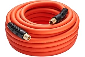 VEVOR Air Hose, 1/2" x 50FT Hybrid Air Compressor Hose, 300 PSI Kink-Resistant Pneumatic Hoses with 1/2-inch Solid MNPT Bras 