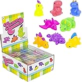 Kids Dino Gummies Squishy Animal Toys, Fun Mini Kawaii Squishies for Kids and Adults, Great Party Favors, Stress Relief Toys and Fidget Toy, Super Soft Mochis (Dinosaur 12 Pieces)