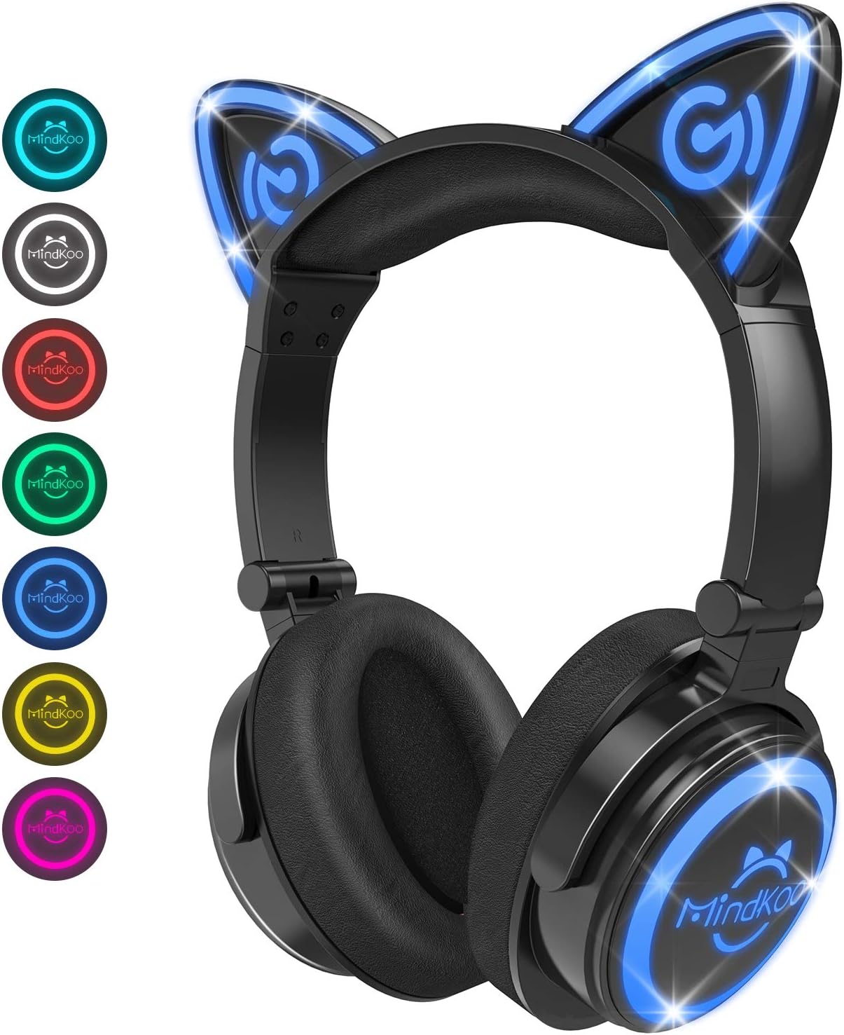 Cat Ear Headphones, LED Foldable Over Ear Bluetooth Amazon.co.uk