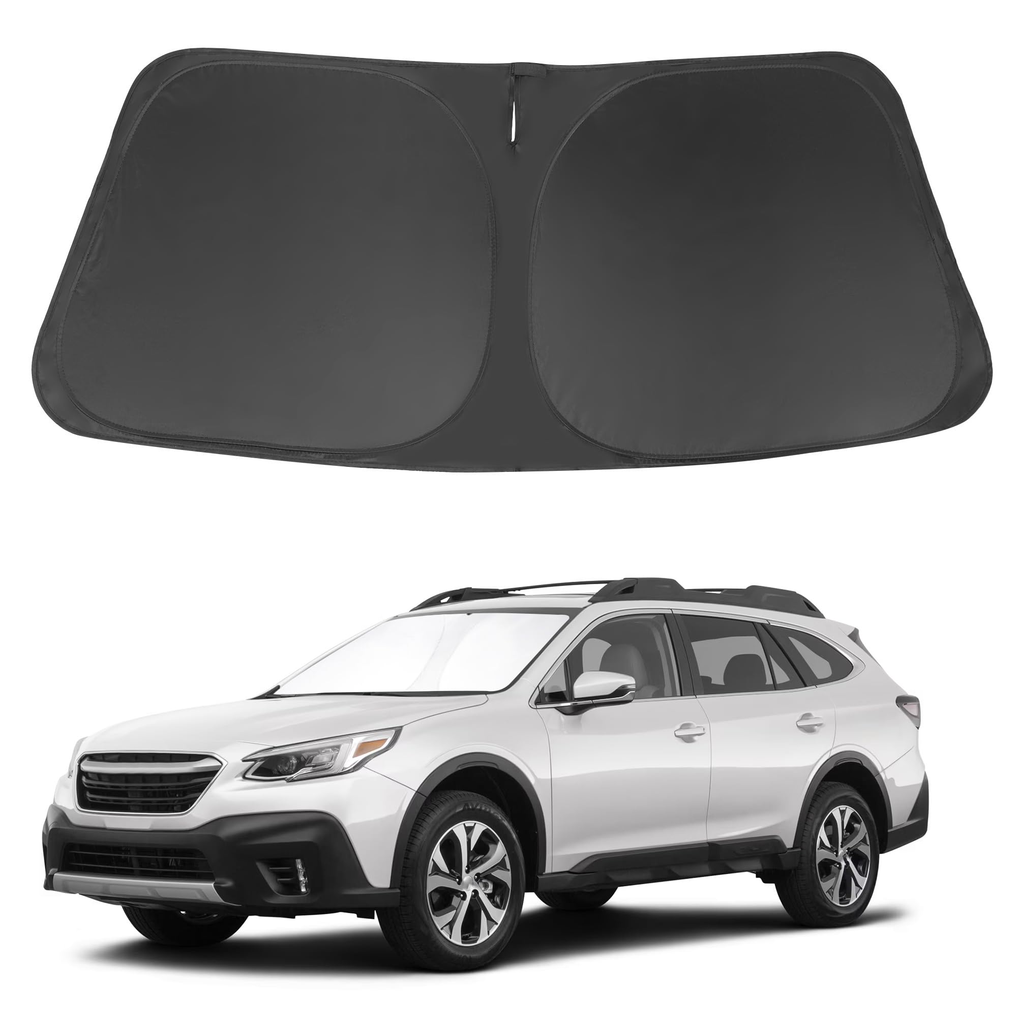 Photo 1 of Windshield Sun Shade Compatible with 2020-2024 2025 Subaru Outback SUV, Base, Premium, Limited, Touring Accessories Sun Visor Heat Protection Keeps Car Cool