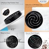 WERFORU Large Slow Feeder Dog Bowl Spiral Maze Non Slip 9.6in Black view 3