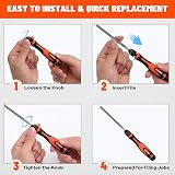 ValueMax Interchangeable Needle File Set 6Pcs with Handle for Wood Metal view 5