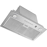 Broan- NuTone PM400SS Custom Cabinet Built-in 3-Speed Power Pack Insert with LED Lighting and 450 Max Blower CFM, 21-Inch, Stainless Steel