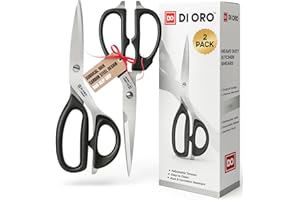 DI ORO LIVING DI ORO Heavy Duty Kitchen Shears - All Purpose - Sharp Scissors for Food, Meat, & Herbs - Stainless Steel Kitchen Shears Heavy Duty & Dishwasher Safe - Bone Cutting Scissors