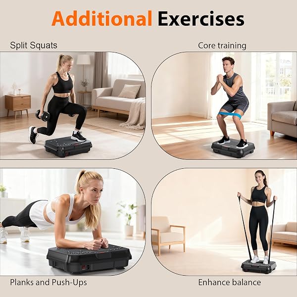 VIBRATION PLATE EXERCISE MACHINE FOR LYMPHATIC DRAINAGE,POWER VIBRATE STAND SHAKE BOARD 400 LBS CAPACITY FITNESS PLATFORM WITH FITNESS RESISTANCE BANDS WEIGHT LOSS GIFTS FOR WOMEN MEN